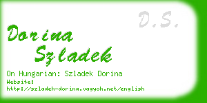 dorina szladek business card